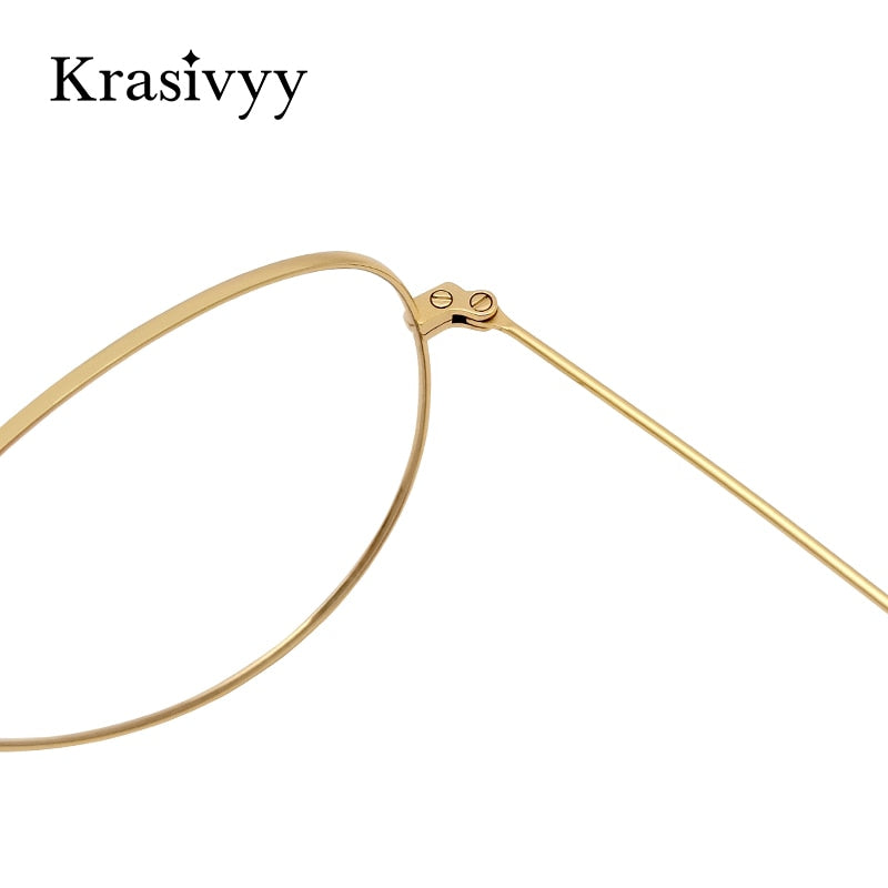 Krasivyy Men's Full Rim Square Oval Double Bridge Titanium Eyeglasses Kr16050 Full Rim Krasivyy   