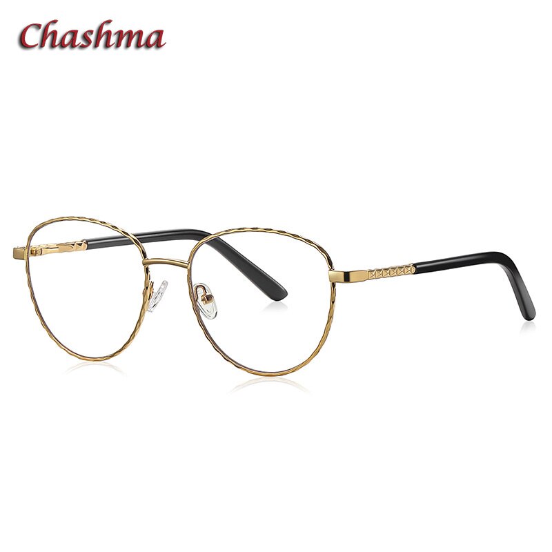 Chashma Ochki Unisex Full Rim Oval Square Stainless Steel Eyeglasses 3031 Full Rim Chashma Ochki C1  