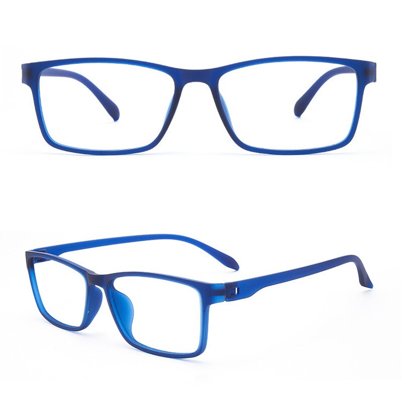 Katkani Unisex Full Rim Square Tr 90 Screwless Eyeglasses 66010 Full Rim KatKani Eyeglasses Blue  