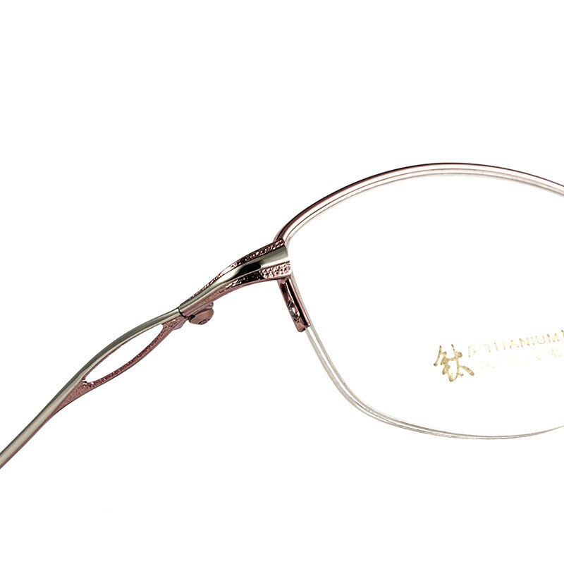 KatKani Women's Semi Rim Oval Rectangle Alloy Eyeglasses 3523x Semi Rim KatKani Eyeglasses   