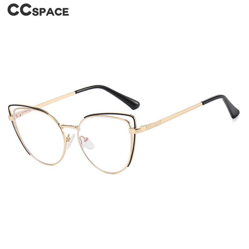 CCspace Women's Full Rim Cat Eye Acetate Alloy Eyeglasses 55253 Full Rim CCspace   