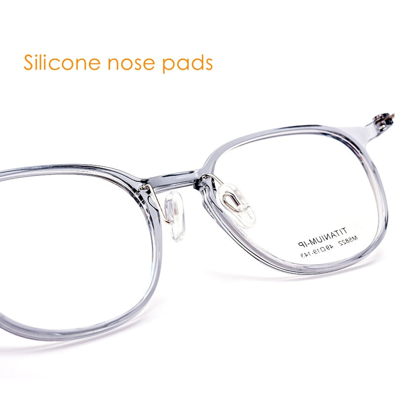 Katkani Unisex Full Rim Small Round Acetate Titanium Eyeglasses 5822m Full Rim KatKani Eyeglasses   