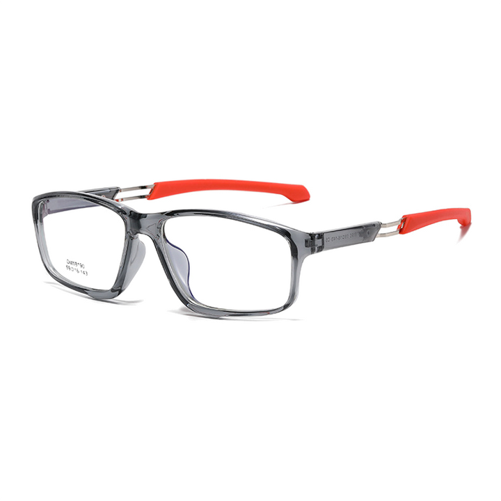 Ralferty Unisex Full Rim Rectangle Tr 90 Acetate Sport Eyeglasses B18190 Full Rim Ralferty Gray Orange China 