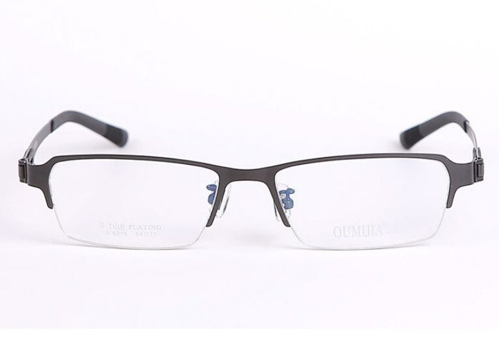 Oveliness Men's Semi Rim Square Titanium Eyeglasses 6215 Semi Rim Oveliness   