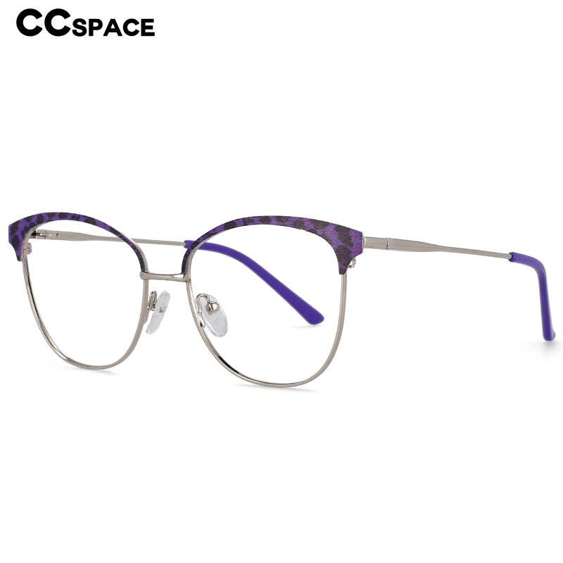 CCspace Women's Full Rim Square Cat Eye Tr 90 Alloy Eyeglasses 47721 Full Rim CCspace   