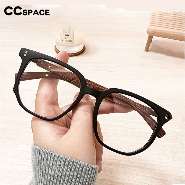 CCspace Women's Full Rim Square Tr 90 Titanium Eyeglasses 54555 Full Rim CCspace   