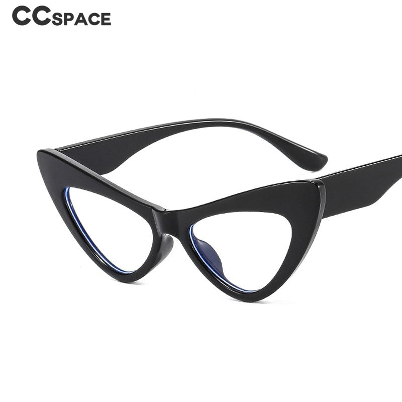 CCspace Women's Full Rim Oversized Cat Eye Acetate Eyeglasses 53299 Full Rim CCspace   