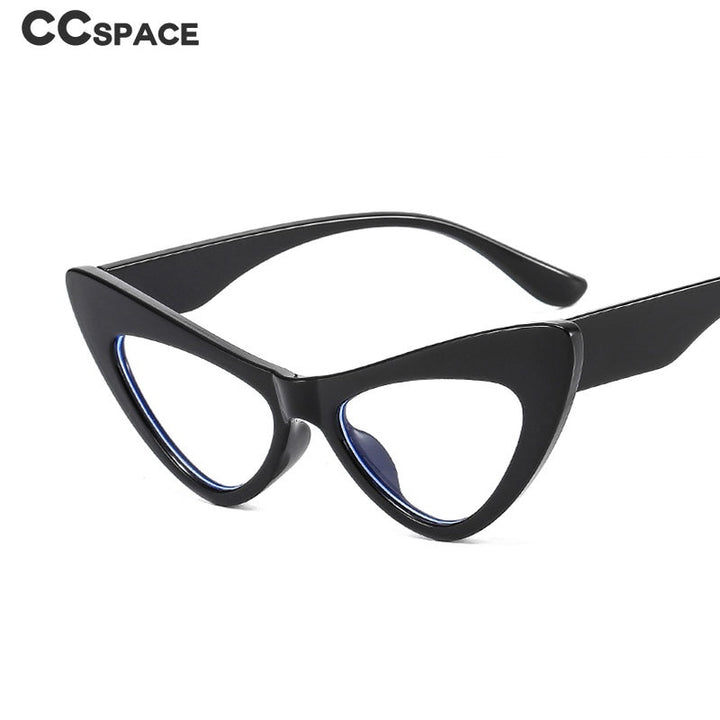 CCSpace Women's Full Rim Oversized Cat Eye Acetate Eyeglasses 53299 Full Rim CCspace   