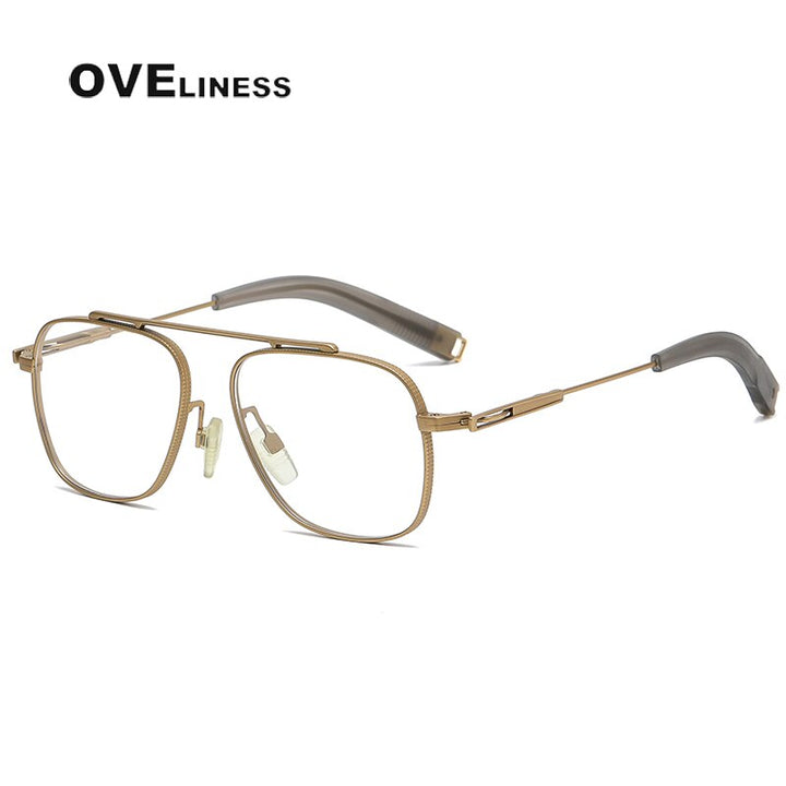 Oveliness Unisex Square Double Bridge Eyeglasses - 105 – FuzWeb
