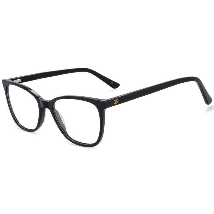 CCSpace Unisex Full Rim Square Cat Eye Tr 90 Titanium Frame Eyeglasses 54279 Full Rim CCspace 54279 Black 