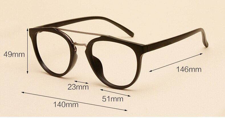 Cubojue Unisex Full Rim Round Double Bridge Tr 90 Titanium Myopic Reading Glasses 5541 Reading Glasses Cubojue   