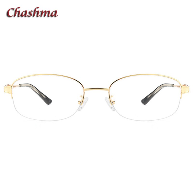Chashma Women's Semi Rim Rectangle Stainless Steel Frame Eyeglasses 1970 Semi Rim Chashma   