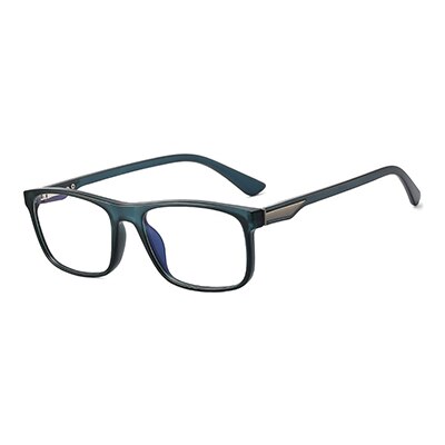 Ralferty Men's Full Rim Square Tr 90 Acetate Eyeglasses F95375 Full Rim Ralferty China C5 Clear Blue 