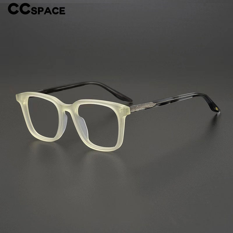 CCSpace Unisex Full Rim Square Acetate Eyeglasses 55597 Full Rim CCspace   