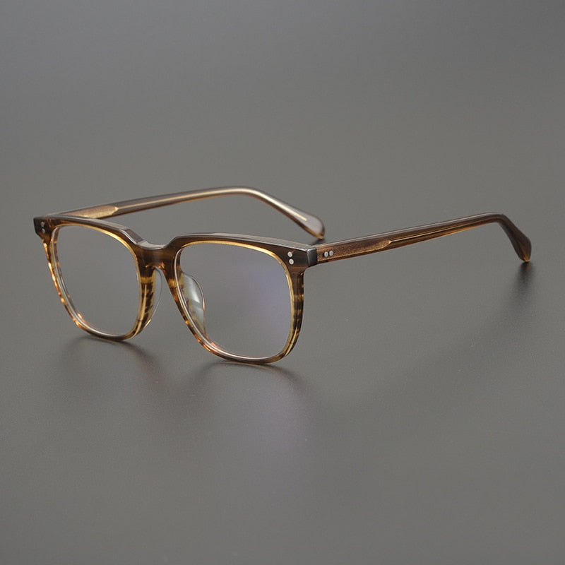 Gatenac Unisex Full Rim Square Acetate Frame Eyeglasses Gxyj778 Full Rim Gatenac   