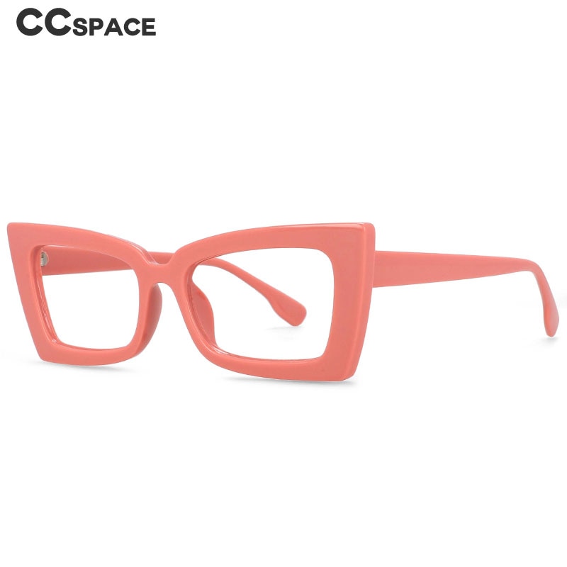 CCSpace Women's Oversized Rectangle Cat Eye Resin Frame Eyeglasses 54536 Frame CCspace   