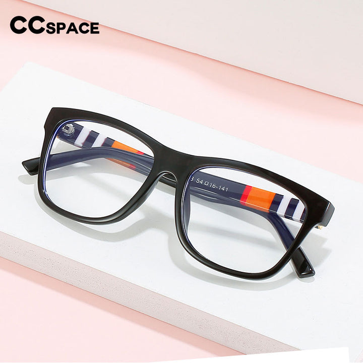 CCSpace Unisex Full Rim Square Acetate Eyeglasses 55231 Full Rim CCspace   