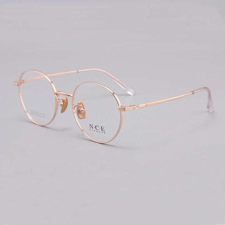 Zirosat Unisex Eyeglasses Frame Pure Titanium 88312 Frame Zirosat rose-golden  