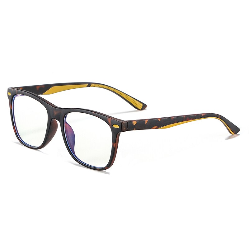Zirosat Children's Unisex Full Rim Square Tr 90 Eyeglasses 5102 Full Rim Zirosat leopard  