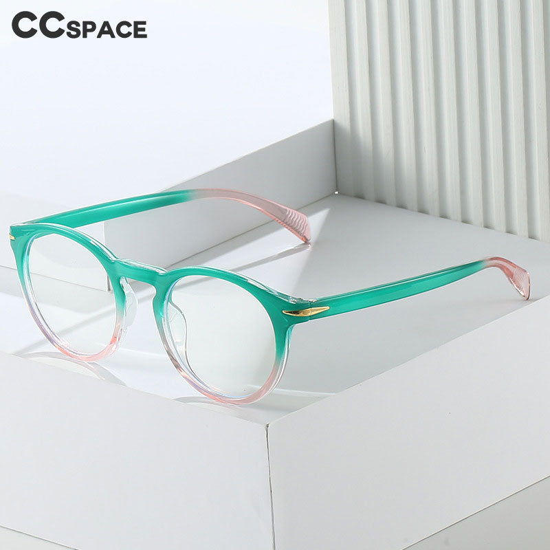 CCSpace Unisex Full Rim Round Tr 90 Eyeglasses 56357 Full Rim CCspace   