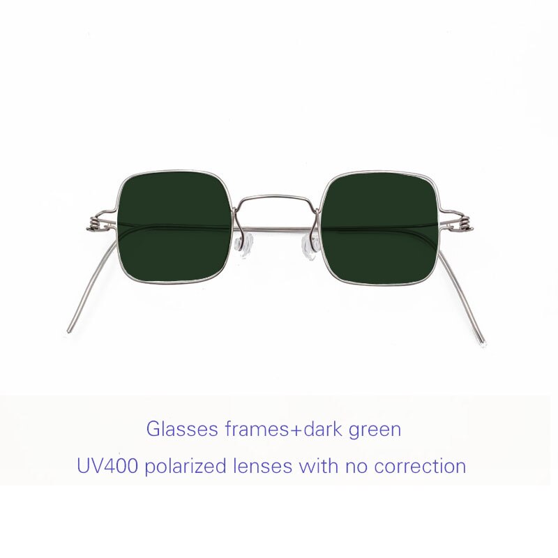 Yujo Unisex Full Rim Small Handcrafted Square Stainless Steel Eyeglasses Customized Lens Options Full Rim Yujo C3 China 