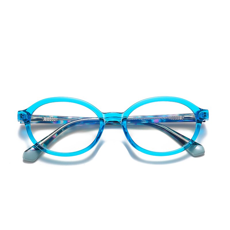 Zirosat Children's Unisex Full Rim Round Square Tr 90 + Cp Eyeglasses 20205 Full Rim Zirosat C6  