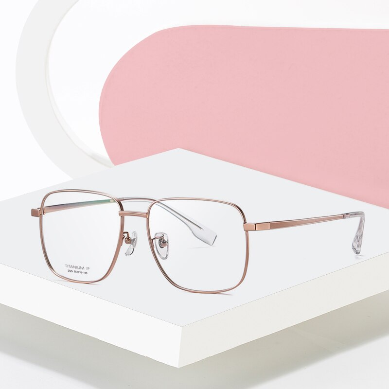 Hotony Women's Full Rim Square Titanium Frame Eyeglasses Yj2029 Full Rim Hotony   