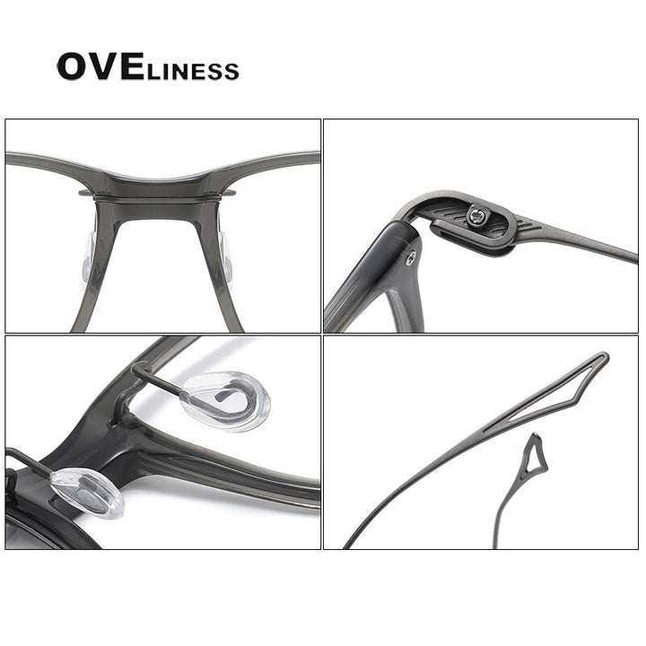 Oveliness Unisex Full Rim Square Acetate Titanium Eyeglasses Act-Seven Full Rim Oveliness   