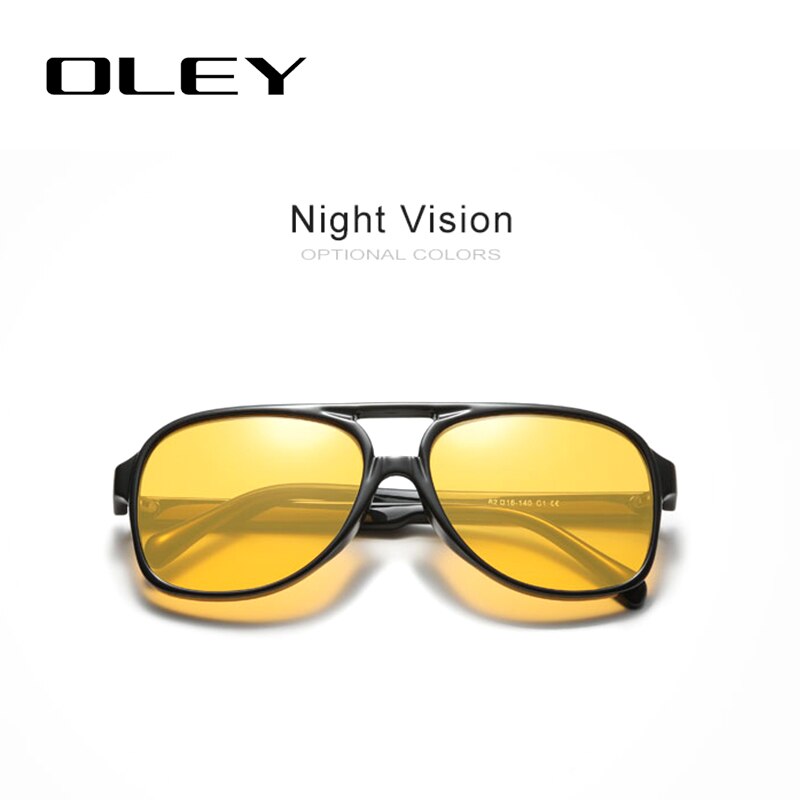 Oley Unisex Full Rim Round Acetate Titanium Frame Polarized Sunglasses Y7129 Sunglasses Oley Night Vision CN OLEY