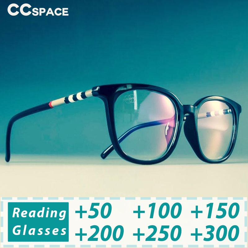CCspace Unisex Full Rim Round Square Tr 90 Titanium Reading Glasses R47892 Reading Glasses CCspace   