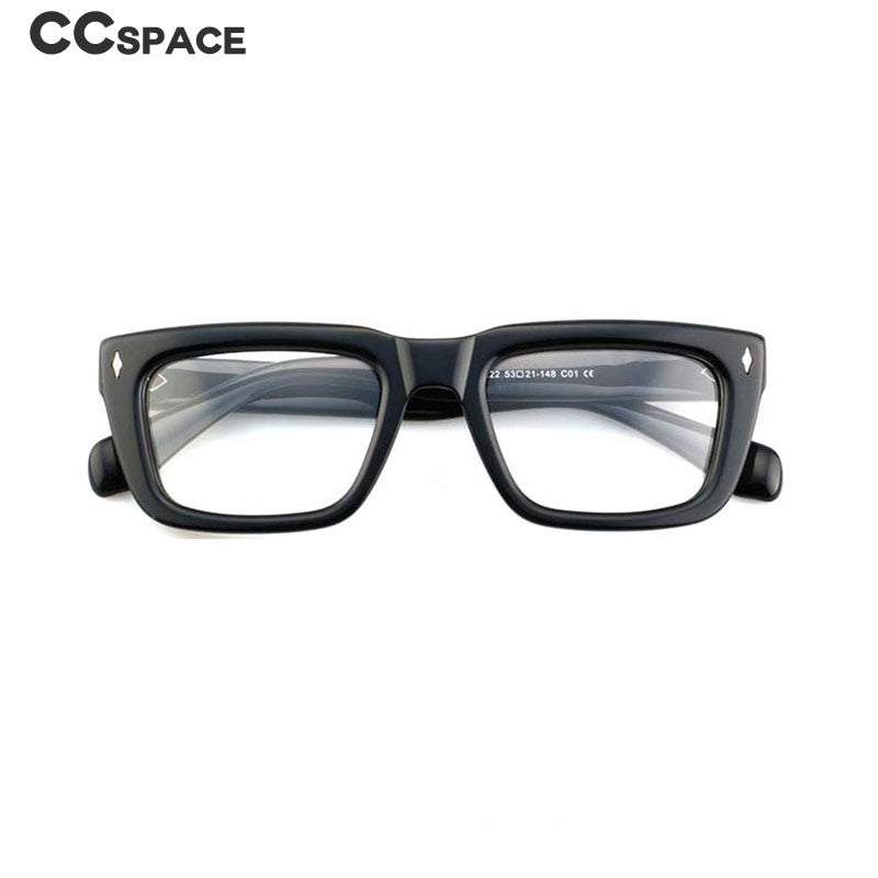 CCSpace Unisex Full Rim Square Cat Eye Acetate Eyeglasses 54908 Full Rim CCspace   