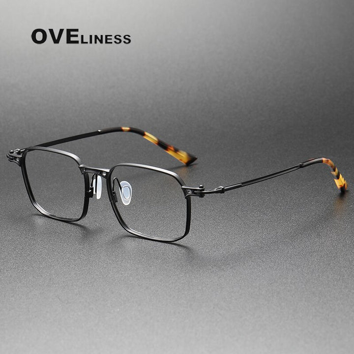 Oveliness Unisex Full Rim Square Titanium Eyeglasses 5892 Full Rim Oveliness   