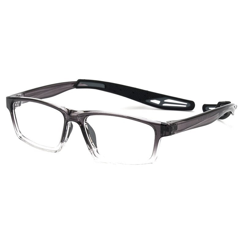 Reven Jate Unisex Full Rim Square Tr 90 Sport Eyeglasses 1219 Sport Eyewear Reven Jate gradient grey  