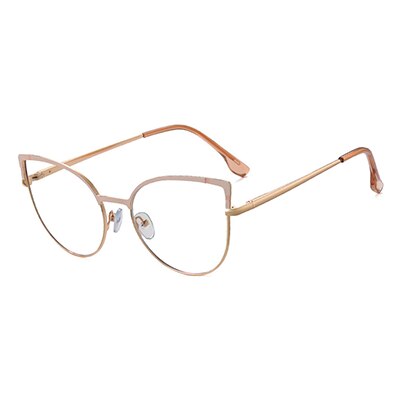 Ralferty Women's Full Rim Square Cat Eye Tr 90 Acetate Alloy Eyeglasses F95993 Full Rim Ralferty China C3 Pink 