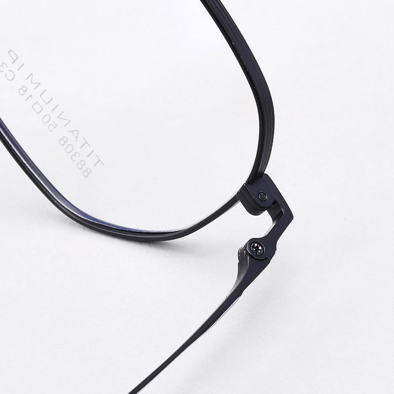 Bclear Unisex Eyeglasses Polygon Full Rim Titanium Sc88308 Full Rim Bclear   