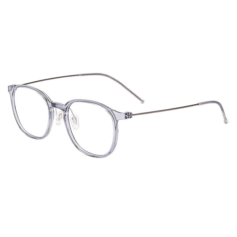 Hotony Unisex Full Rim Round Square Tr 90 Acetate Aluminum Eyeglasses 822m Full Rim Hotony   