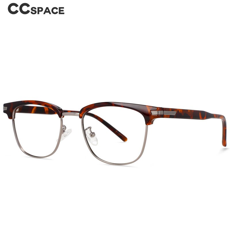 CCSpace Unisex Full Rim Square Tr 90 Alloy Eyeglasses 55867 Full Rim CCspace   