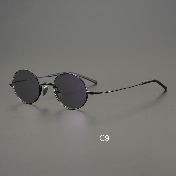 Yujo Men's Full Rim Round Titanium Polarized Sunglasses Sunglasses Yujo C9 China 