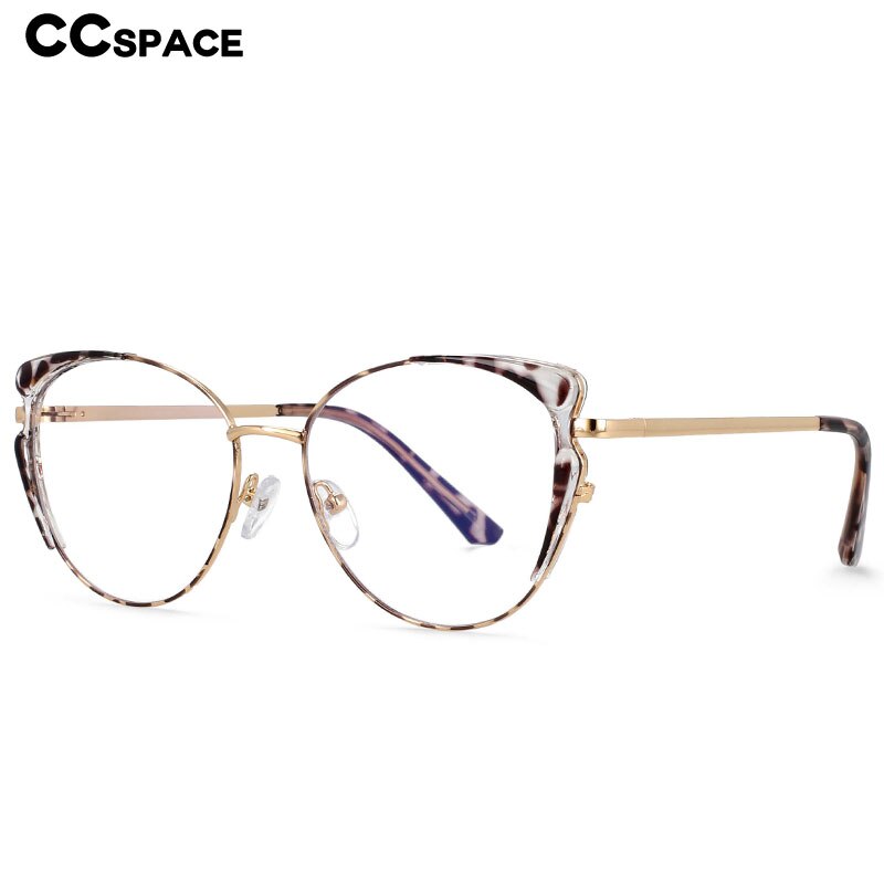 CCSpace Women's Full Rim Square Cat Eye Tr 90 Alloy Frame Eyeglasses 54558 Full Rim CCspace   