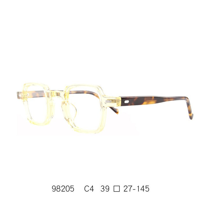 CCSpace Women's Full Rim Square Acetate Eyeglasses 55241 Full Rim CCspace Yellow China 