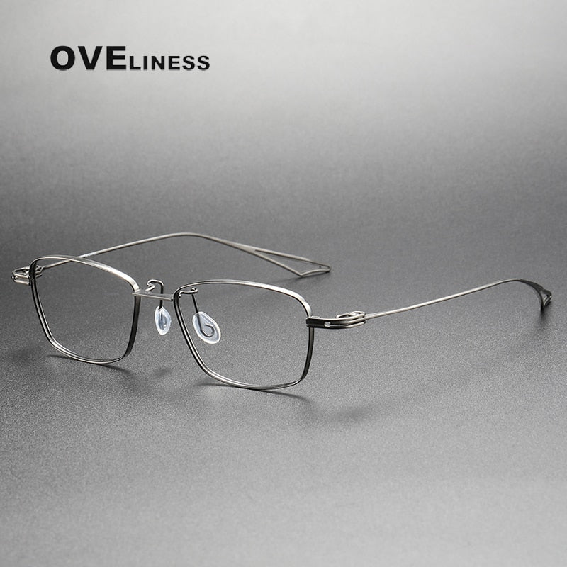 Oveliness Unisex Full Rim Square Titanium Eyeglasses Act-Two Full Rim Oveliness gun  