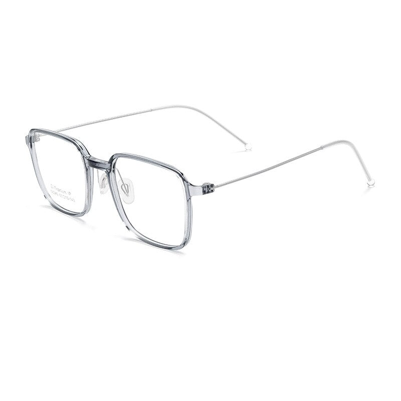 Yimaruili Unisex Full Rim Square Tr 90 Titanium Eyeglasses 5824 Full Rim Yimaruili Eyeglasses Transparent Blue  