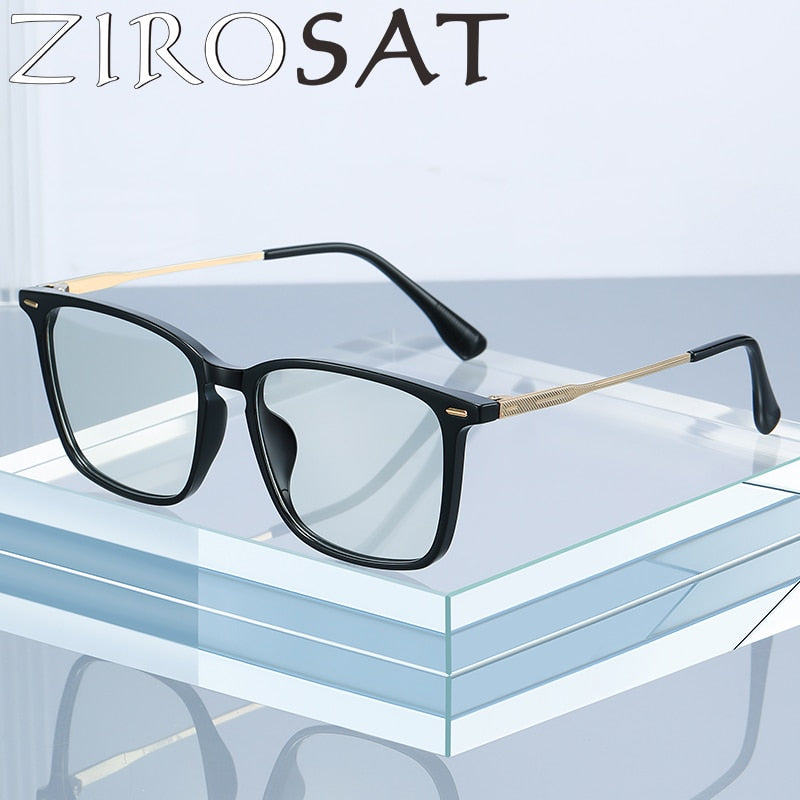Zirosat Unisex Full Rim Square Tr 90 Titanium Eyeglasses St6201 Full Rim Zirosat   