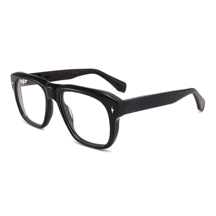 Gatenac Unisex Full Rim Square Acetate Frame Eyeglasses Gxyj772 Full Rim Gatenac Black Tortoise  