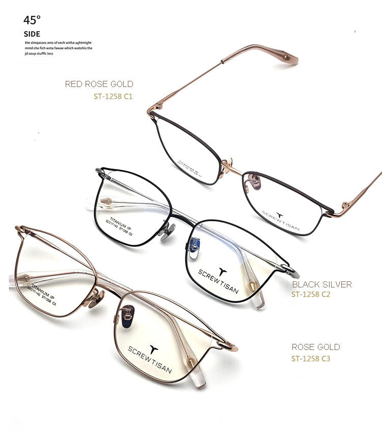 Aissuarvey Unisex Full Rim Titanium Acetate Round Irregular Frame Eyeglasses St1258 Full Rim Aissuarvey Eyeglasses   
