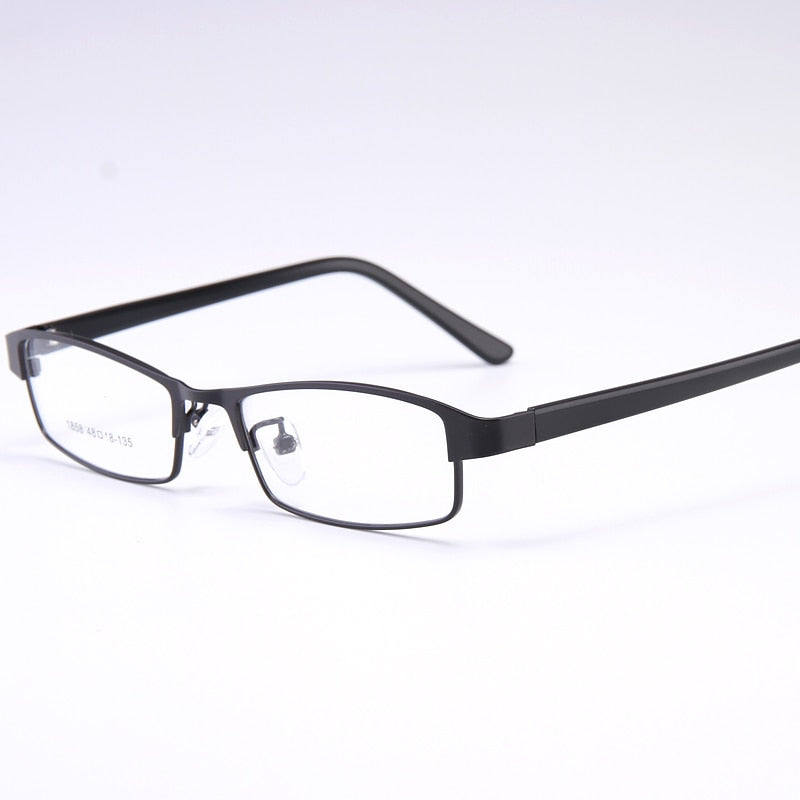 Zirosat Men's Full Rim Rectangle Alloy Eyeglasses 1858 Full Rim Zirosat black  