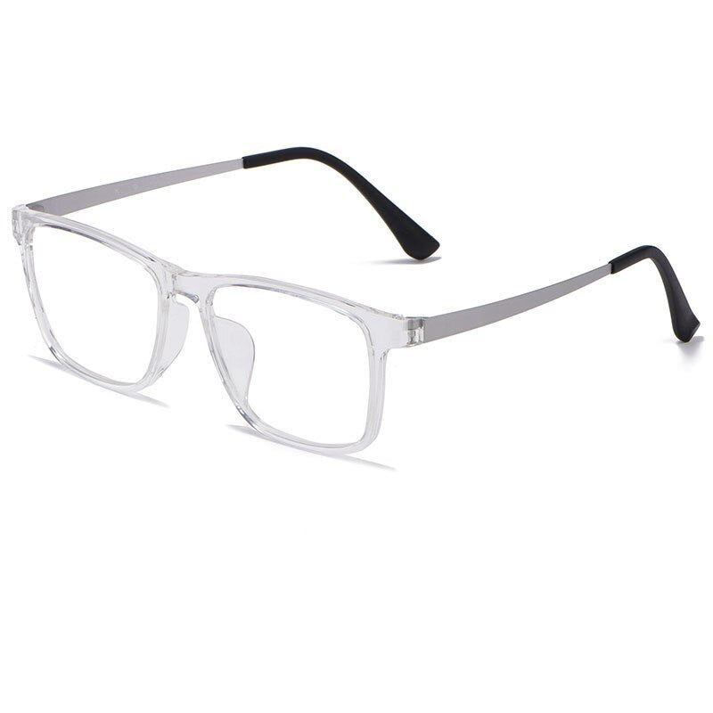 KatKani Unisex Full Rim Square Tr 90 Titanium  Reading Glasses Anti Blue Light Hr3068 Reading Glasses KatKani Eyeglasses 0 Transparent 