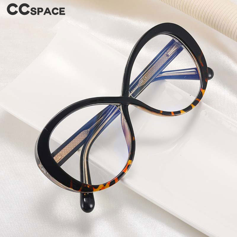 CCSpace Women's Full Rim Oval Cat Eye Tr 90 Titanium Eyeglasses 55029 Full Rim CCspace   
