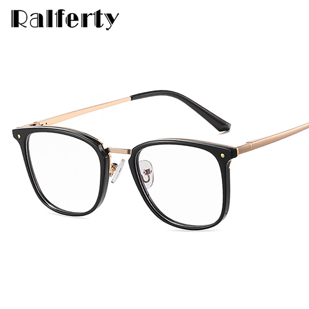Ralferty Women's Full Rim Square Acetate Alloy Eyeglasses F95959 Full Rim Ralferty   
