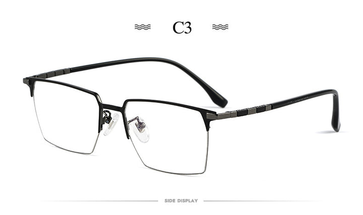 Hotochki Men's Full Rim Square Tr 90 Titanium Frame Eyeglasses T8632t Full Rim Hotochki   